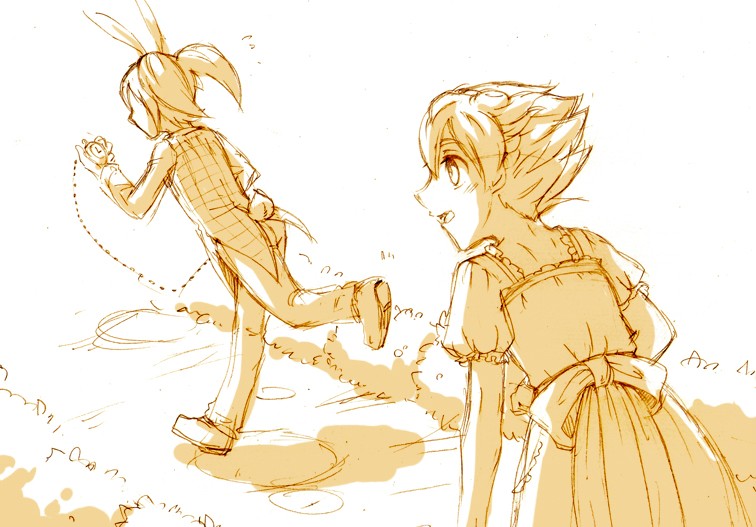 alice, white rabbit, matsukaze tenma, and fei rune (inazuma eleven and 3 more) drawn by cr72