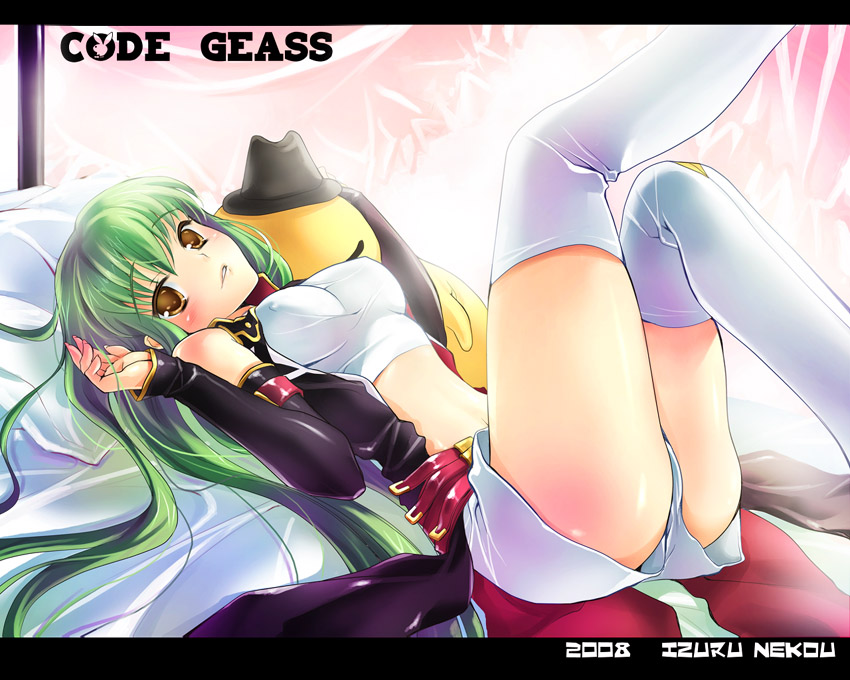 c.c. and cheese-kun (code geass and 1 more) drawn by nekou_izuru
