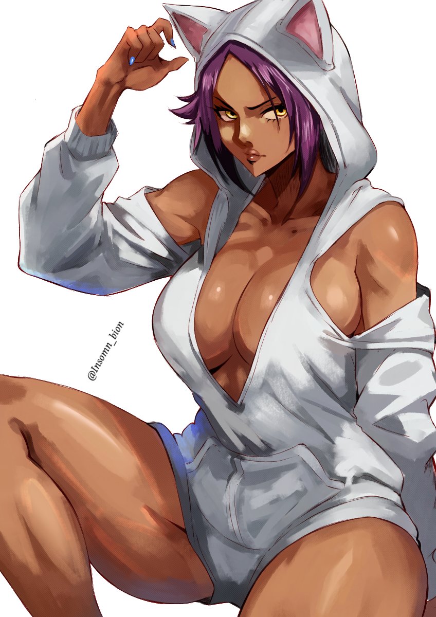 shihouin yoruichi (bleach) drawn by bion_(insomn_bion)