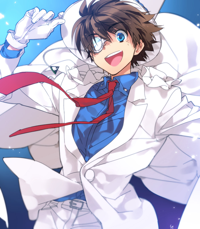 kaitou kid (meitantei conan and 1 more) drawn by toujou_sakana