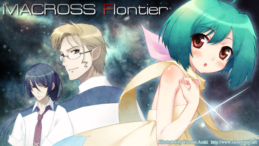 ranka lee, saotome alto, and mikhail buran (macross and 1 more) drawn by asaki_yuzuno
