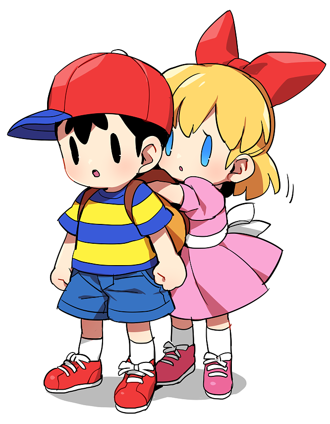 ness and paula (mother and 1 more) drawn by suno_(imydream)