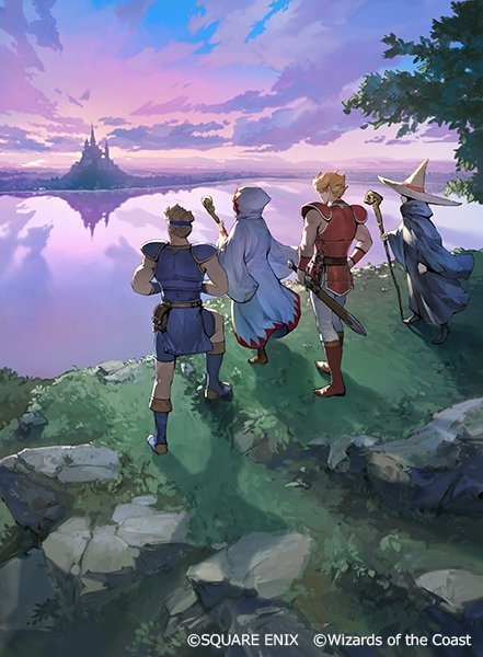 white mage, black mage, monk, and warrior (final fantasy and 2 more) drawn by takayama_toshiaki