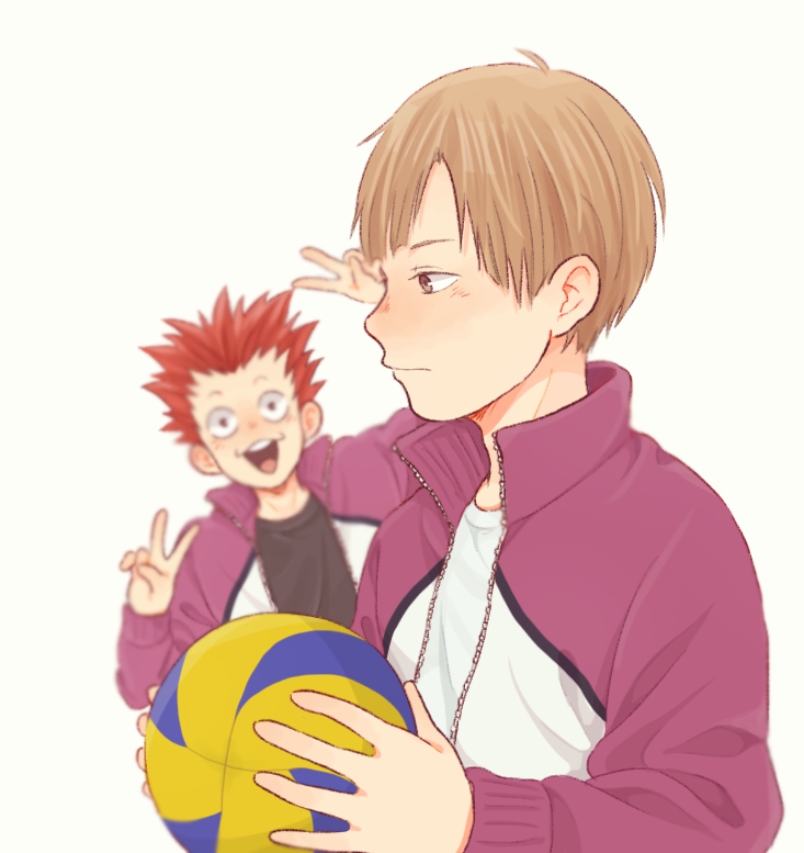 tendou satori and shirabu kenjirou (haikyuu!!) drawn by laugh_111
