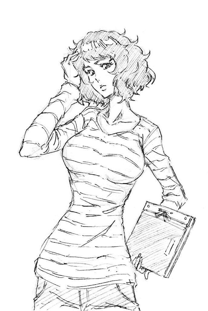 kawakami sadayo (persona and 1 more) drawn by rakusakugk