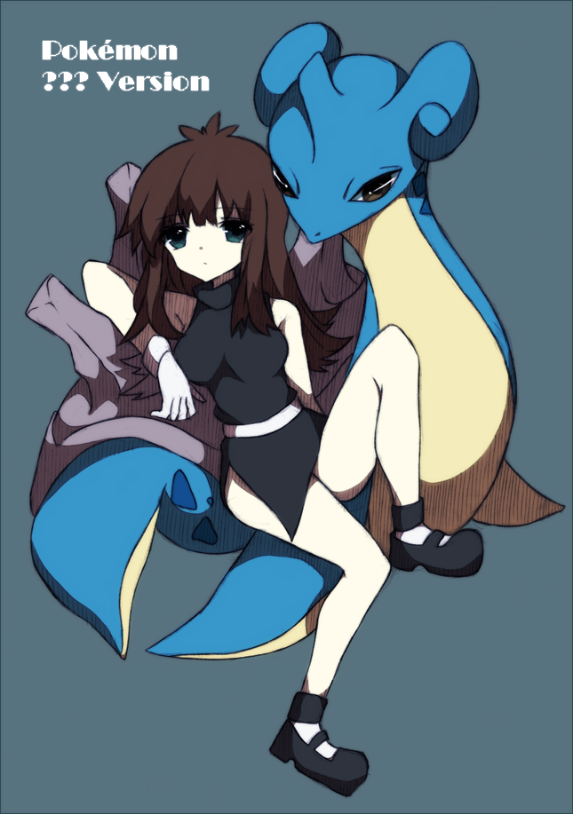 green and lapras (pokemon and 1 more) drawn by kessyo