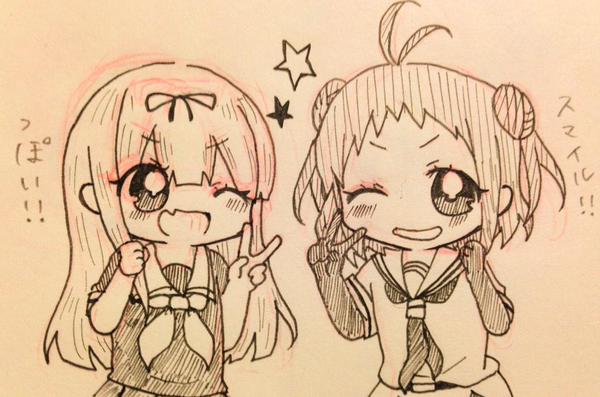 yuudachi and naka (kantai collection) drawn by jako_(jakoo21)