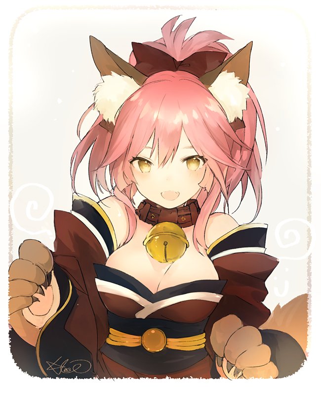 tamamo and tamamo cat (fate and 1 more) drawn by lpip