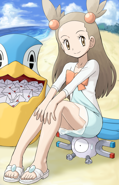 magnemite, jasmine, and pelipper (pokemon and 1 more) drawn by pokemoa