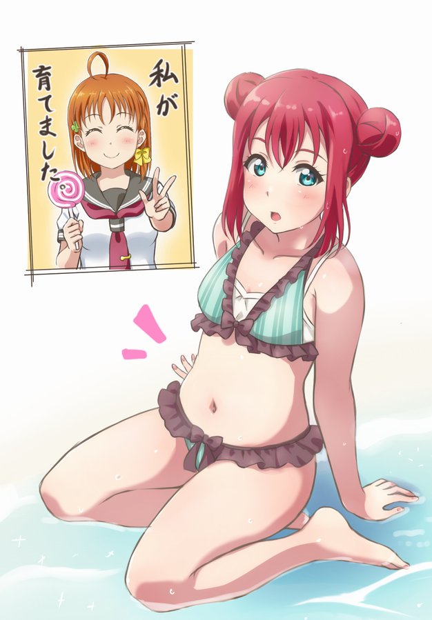 takami chika and kurosawa ruby (love live! and 1 more) drawn by ankara_(ko_ruto3)