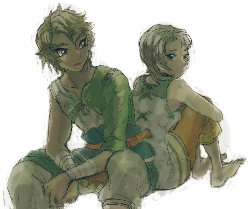 link and ilia (the legend of zelda and 1 more) drawn by yo_mo