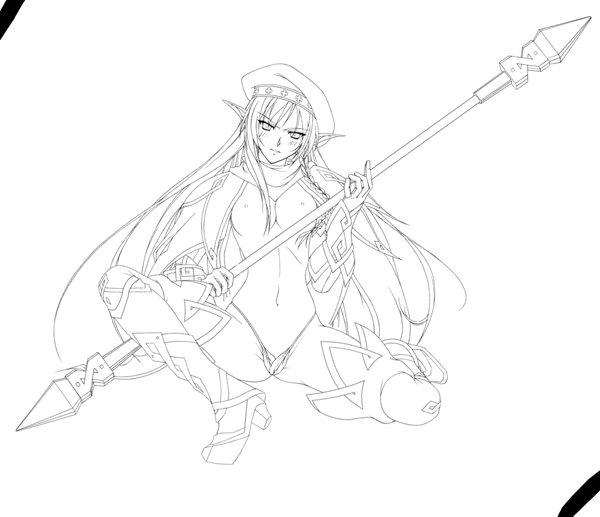 alleyne and fighting master alleyne (queen's blade) drawn by takatan