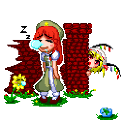 flandre scarlet and hong meiling (touhou) drawn by pedoroiya