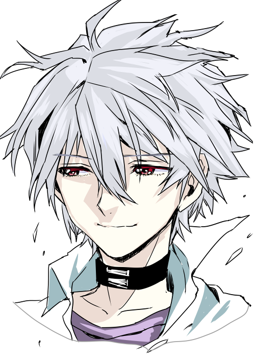 nagisa kaworu (neon genesis evangelion and 2 more) drawn by yanyo_(ogino_atsuki)