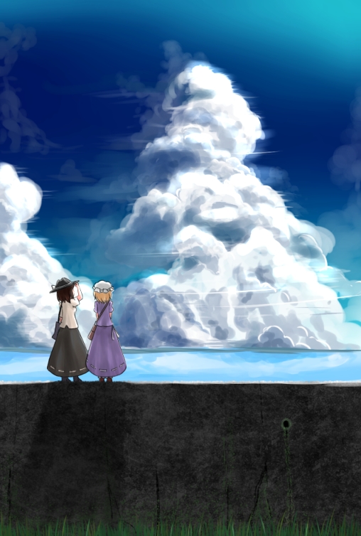 usami renko and maribel hearn (touhou) drawn by nawo_(peace)