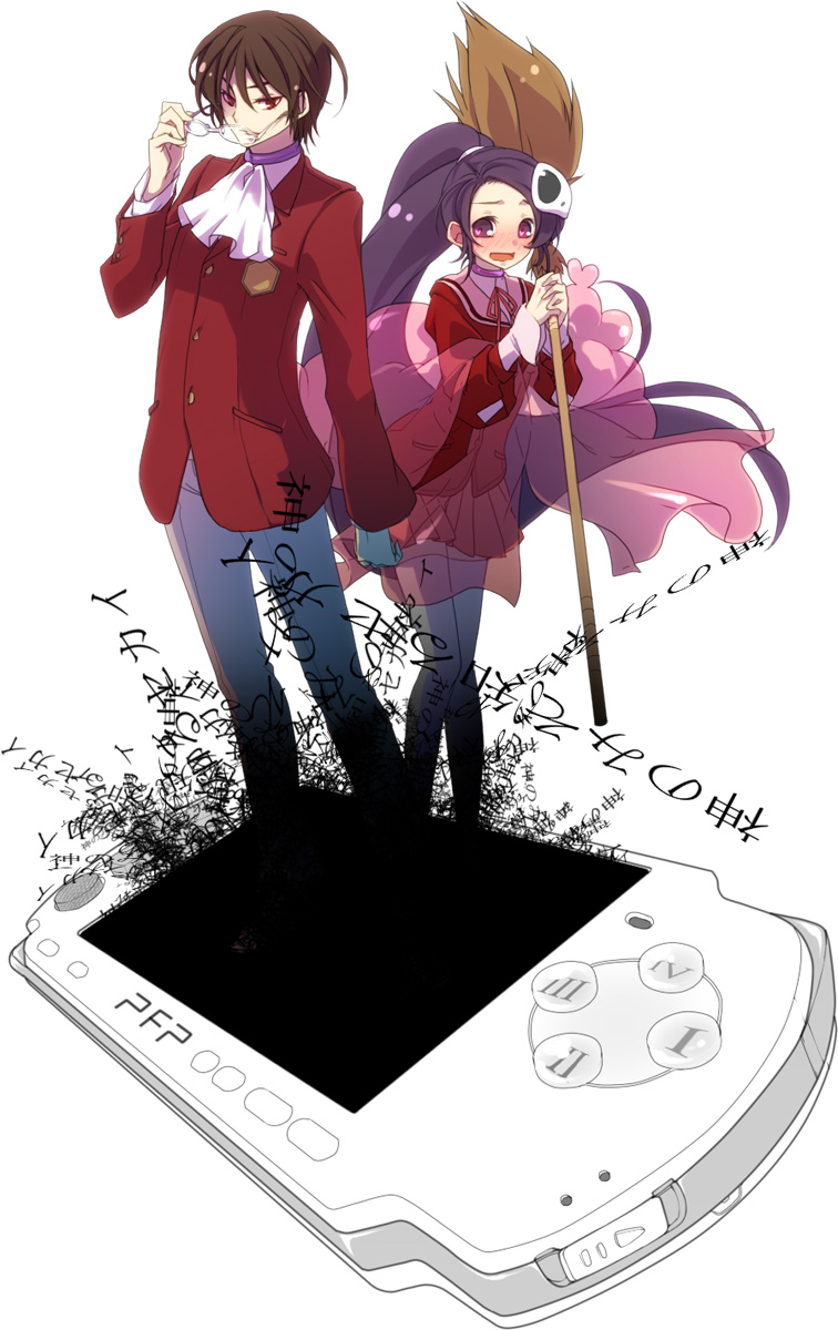 elysia de lute ima and katsuragi keima (kami nomi zo shiru sekai) drawn by kaki_(crinson)