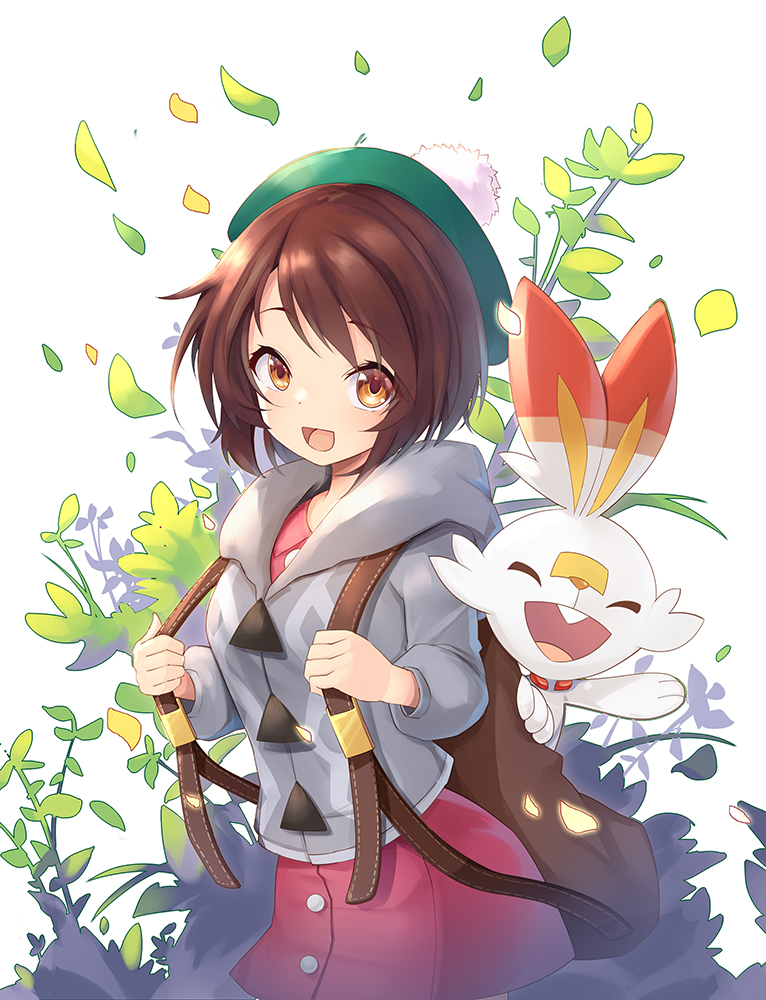 gloria and scorbunny (pokemon and 1 more) drawn by z.o.b