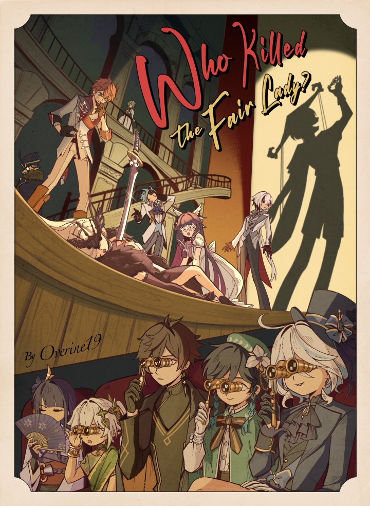 raiden shogun, scaramouche, furina, nahida, zhongli, and 8 more (genshin impact) drawn by overine19