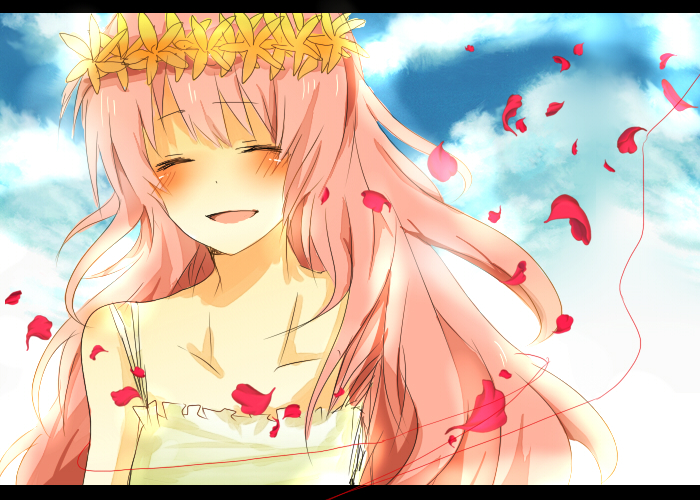 megurine luka (vocaloid and 1 more) drawn by mono_(recall)