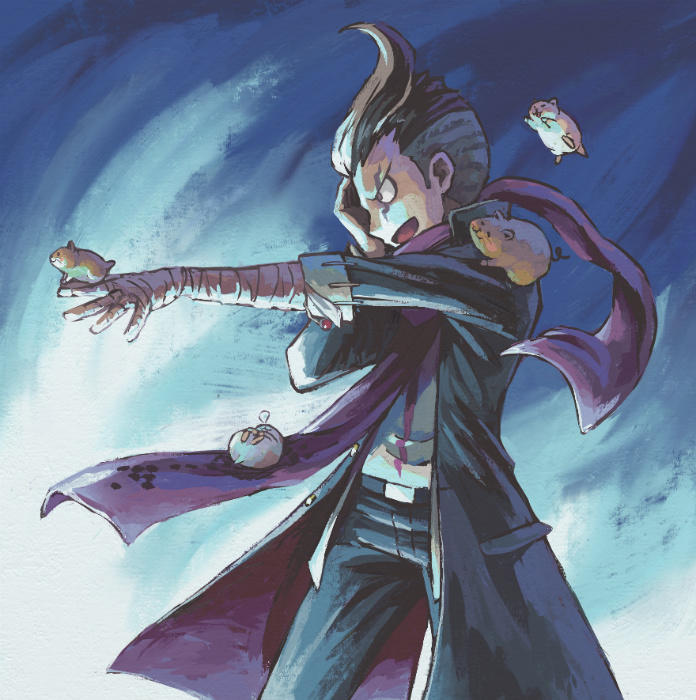 tanaka gundham, cham-p, sun-d, maga-g, and jum-p (danganronpa and 1 more) drawn by namu_(nurui_cha)