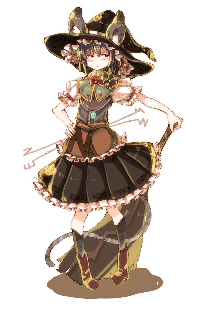 kirisame marisa and nazrin (touhou) drawn by daruia_(sabitare)