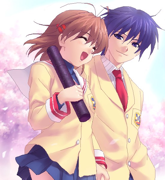 furukawa nagisa and okazaki tomoya (clannad) drawn by zen_(kamuro)