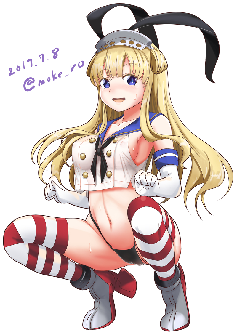 shimakaze and fletcher (kantai collection) drawn by moke_ro
