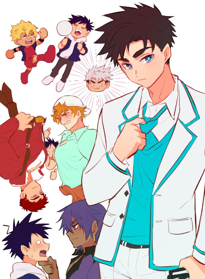 bryce callahan, derek kingsfield, leo mendez, nakajima yuuto, avan geiserford, and 2 more (jock studio) drawn by cseighteen