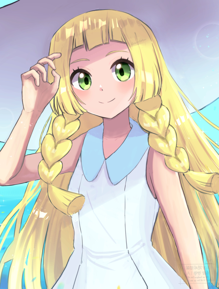 lillie (pokemon and 1 more) drawn by aoneko4ao_(edwf7745)