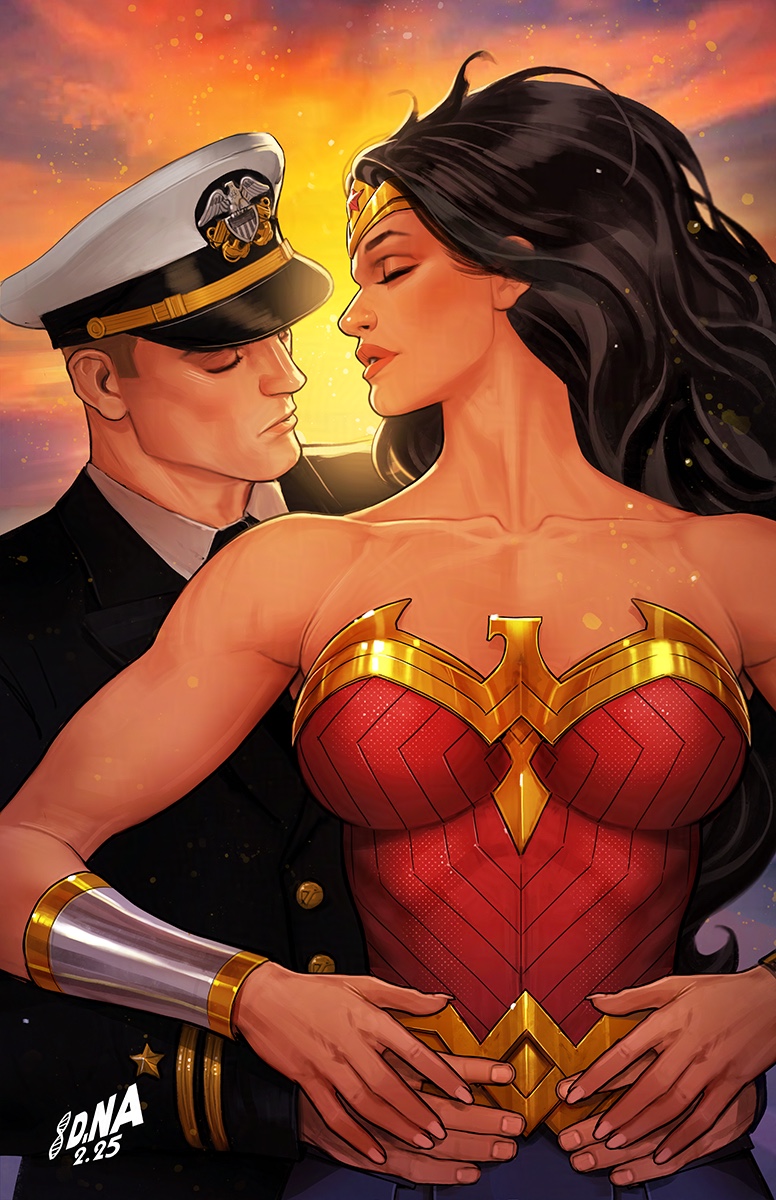 wonder woman and steve trevor (dc comics and 2 more) drawn by david_nakayama