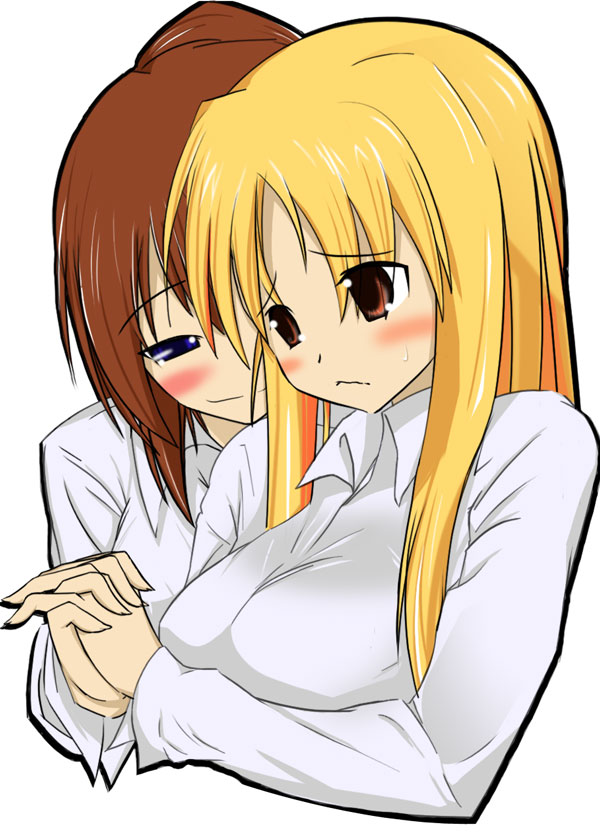 fate testarossa and takamachi nanoha (lyrical nanoha and 1 more) drawn by idoke_kaeru