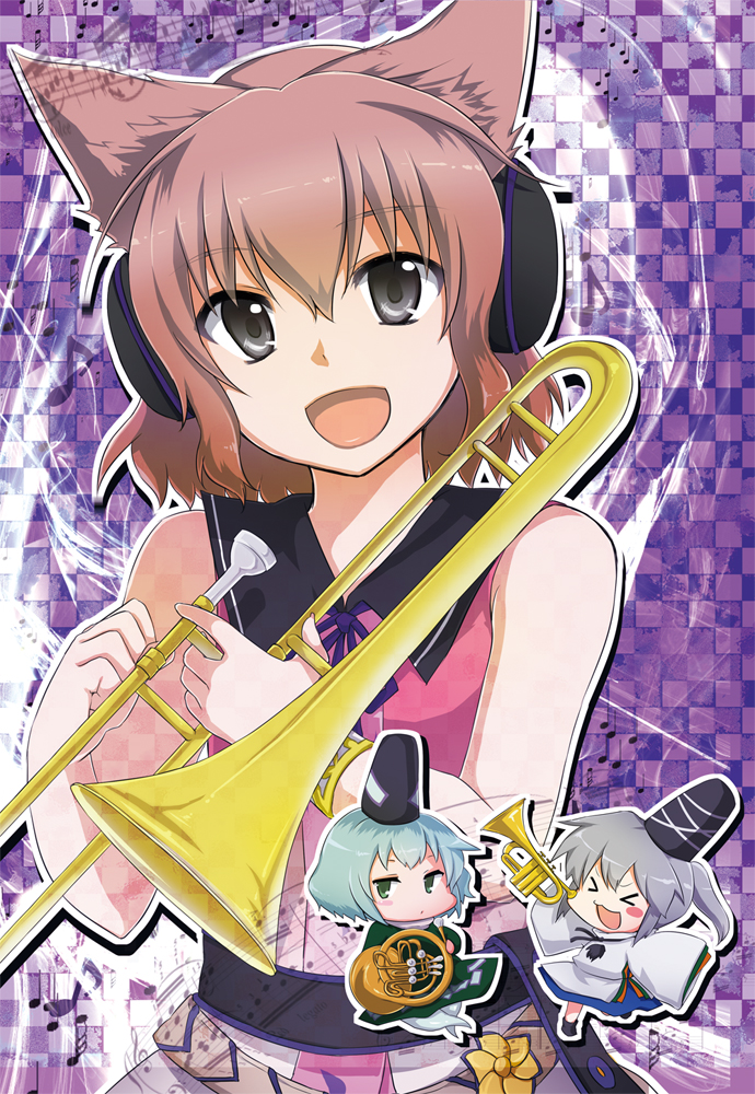 toyosatomimi no miko, mononobe no futo, and soga no tojiko (touhou) drawn by monrooru