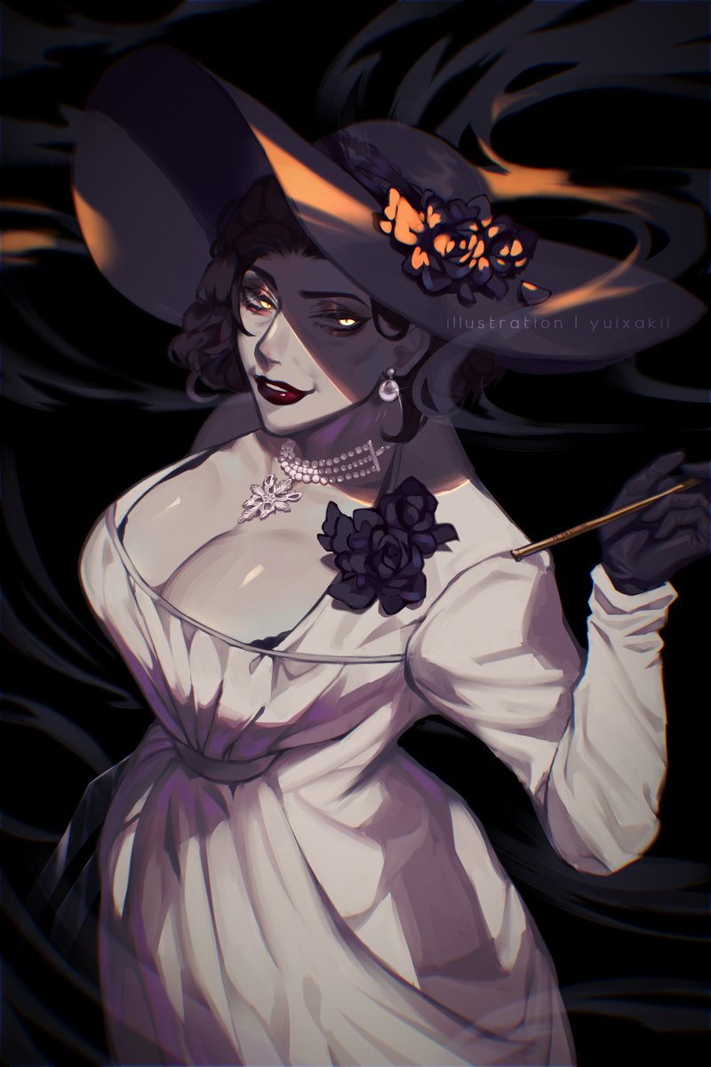 alcina dimitrescu (resident evil and 1 more) drawn by yu1xakii