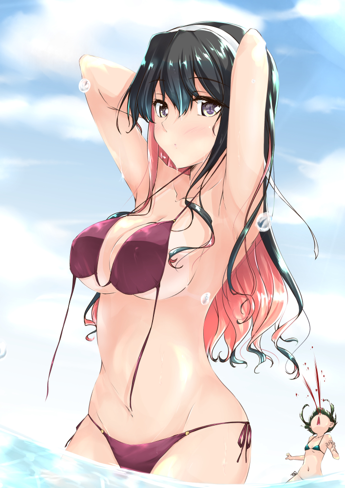 naganami and takanami (kantai collection) drawn by mikage_takashi