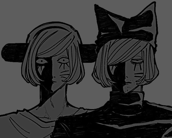 nyon and nyen (randal's friends) drawn by hachinoji_(8_oo87)