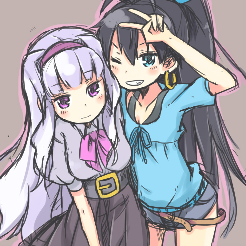 shijou takane and ganaha hibiki (idolmaster) drawn by ueshita
