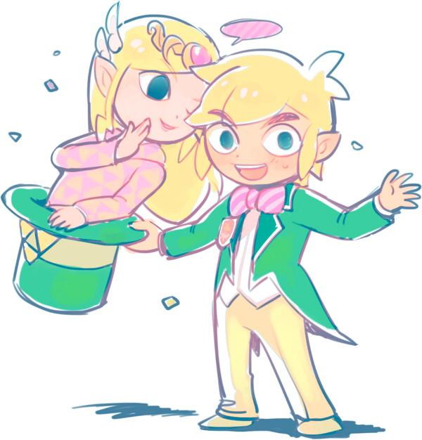 link, princess zelda, toon link, and toon zelda (the legend of zelda and 2 more) drawn by bone_(stare)