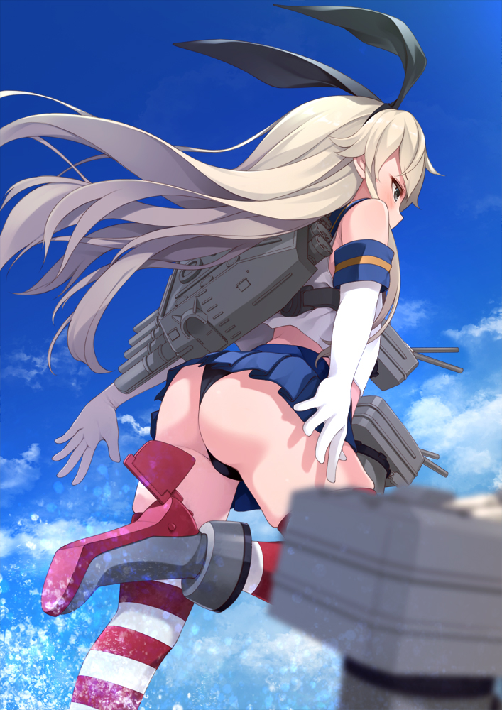 shimakaze and rensouhou-chan (kantai collection) drawn by mofu_namako