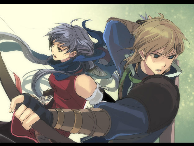 micaiah and leonardo (fire emblem and 1 more) drawn by hanakago