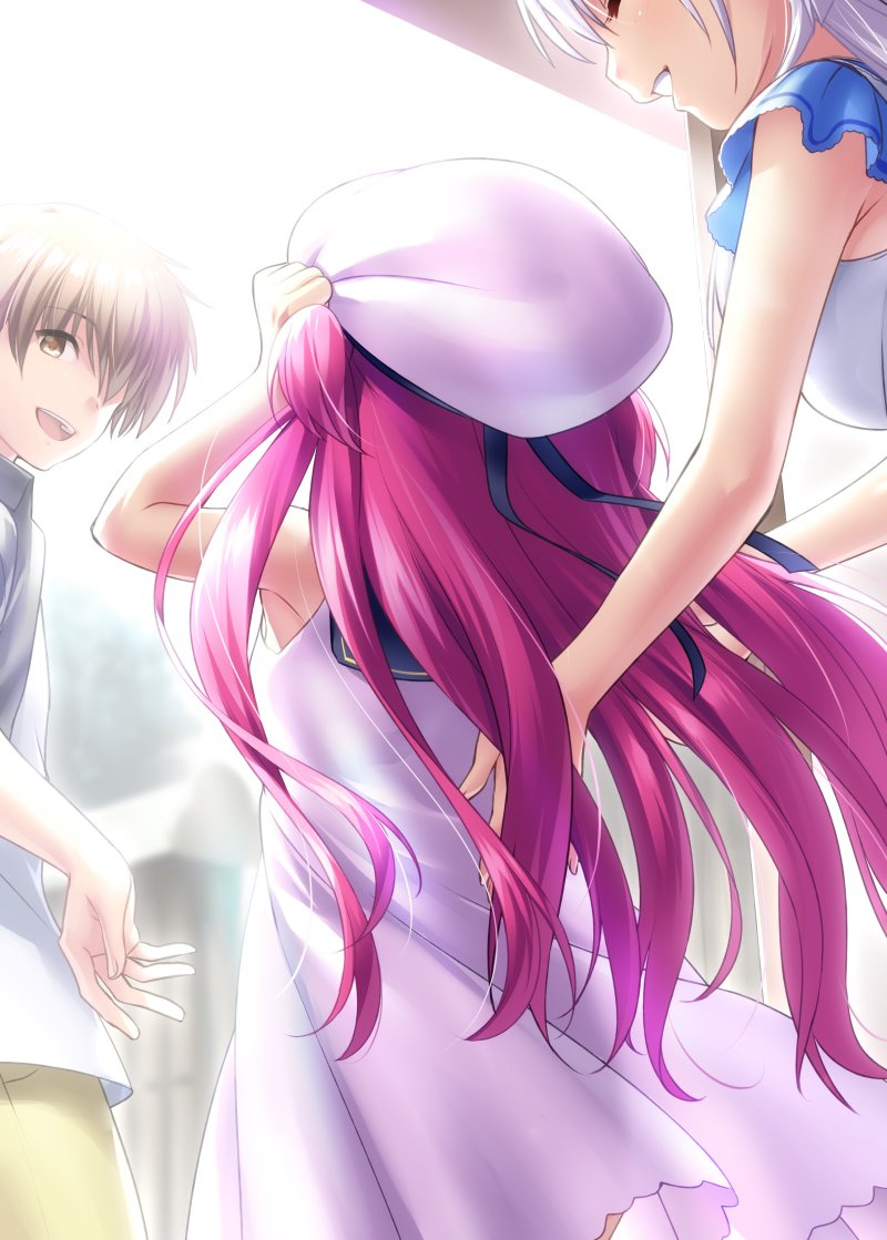 naruse shiroha, katou umi, and takahara hairi (summer pockets) drawn by zen_(kamuro)