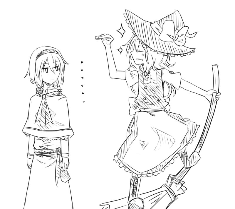 kirisame marisa and alice margatroid (touhou) drawn by klent