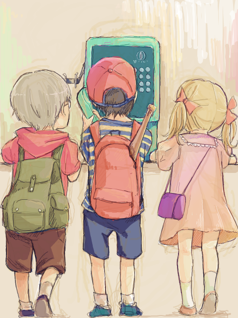 ninten, ana, and lloyd (mother and 1 more) drawn by menboycho