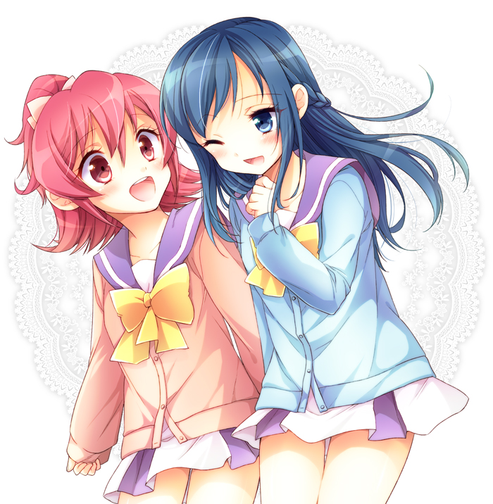 hishikawa rikka and aida mana (precure and 1 more) drawn by aichi_shiho