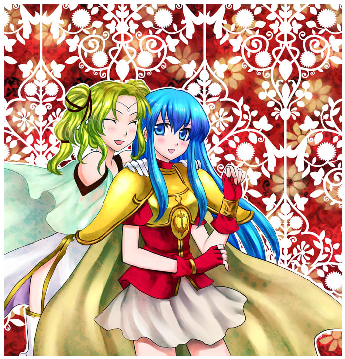 eirika and l'arachel (fire emblem and 1 more) drawn by bo_(774berry)