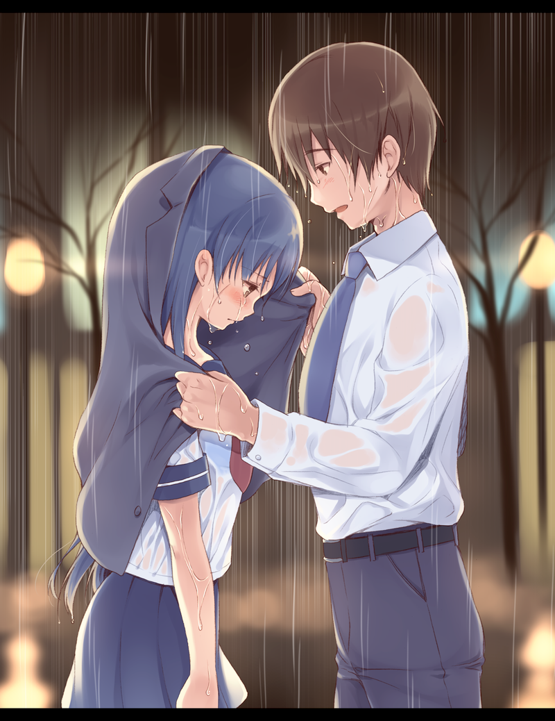 producer and kisaragi chihaya (idolmaster) drawn by komi_zumiko