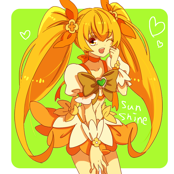 myoudouin itsuki and cure sunshine (precure and 1 more) drawn by meko_(2344927)
