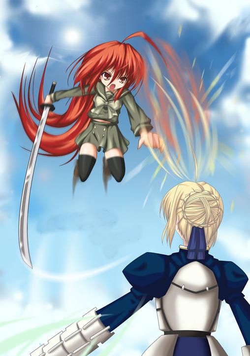 artoria pendragon, saber, and shana (fate and 2 more)