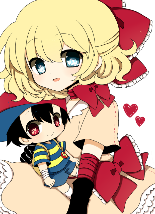 ness and paula (mother and 1 more) drawn by haru_(kyou)