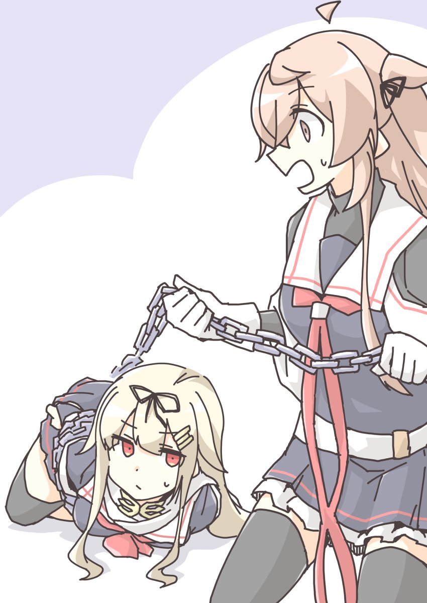 yuudachi, yuudachi kai ni, and murasame (kantai collection) drawn by akara_kai