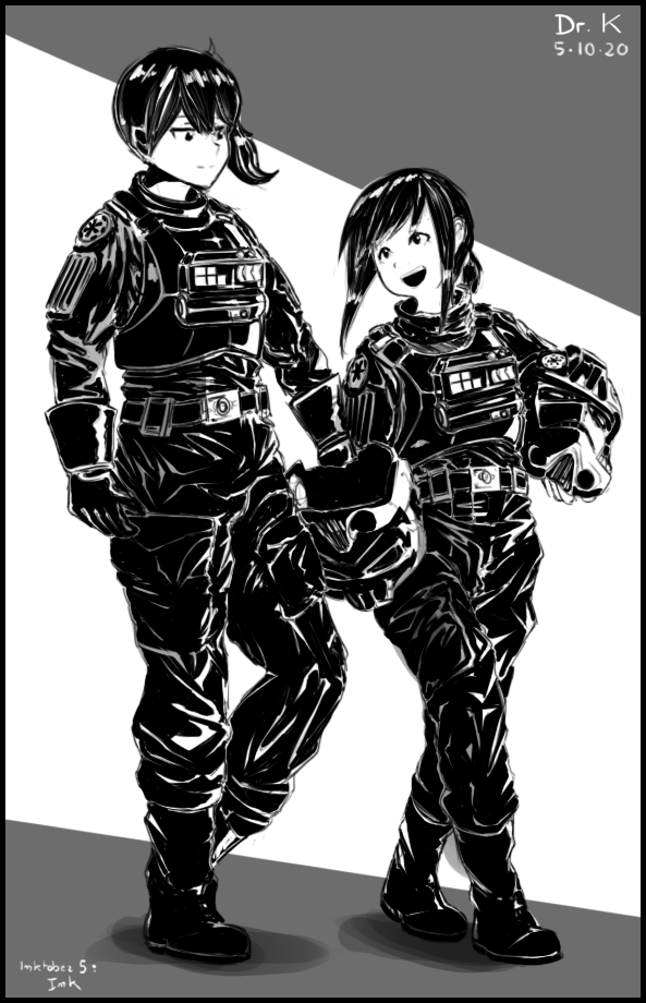 kaga and fubuki (kantai collection and 2 more) drawn by dr.k_(anonym)